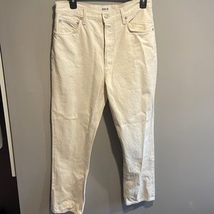 BRAND NEW! Agolde cream pants! Size 29. Never worn. Very flattering!